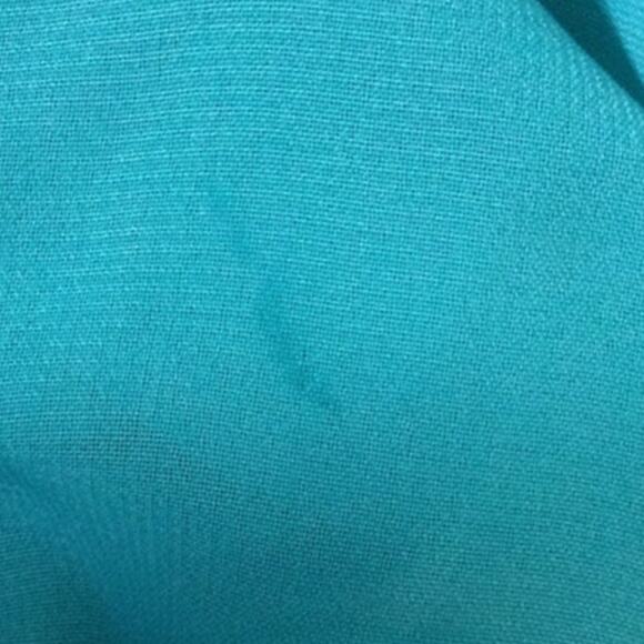 FORMAL PARTY SZ 4 S blue teal boat neck faux wrap lace up bridesmaid dress B159 - Picture 6 of 8